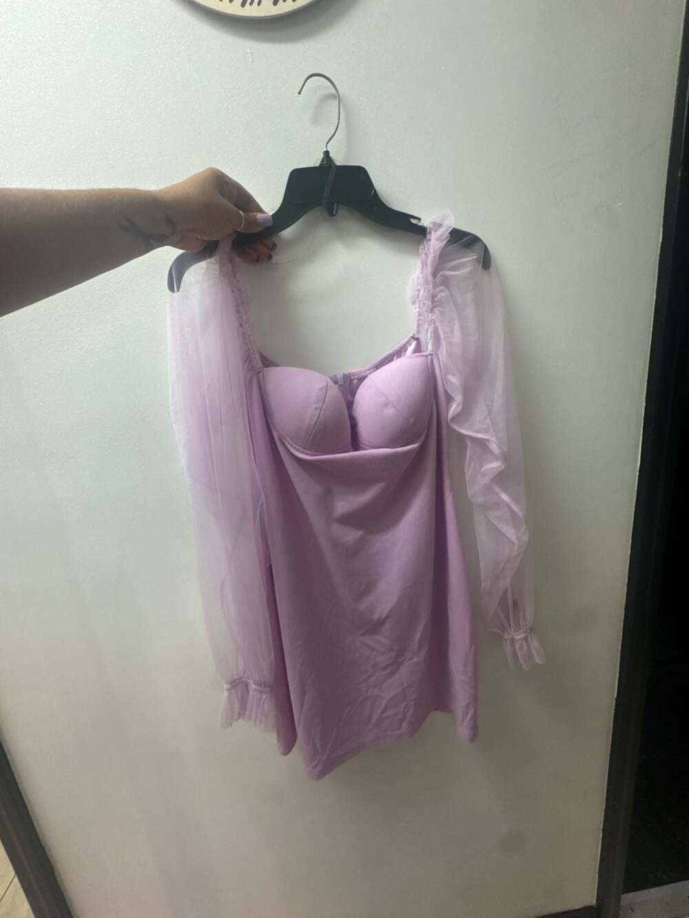 Eilly Bazar Mini Bodycon Dress SzL Lavender Lover Swift Balloon ...,